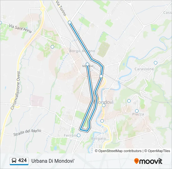 424 Bus Line Map