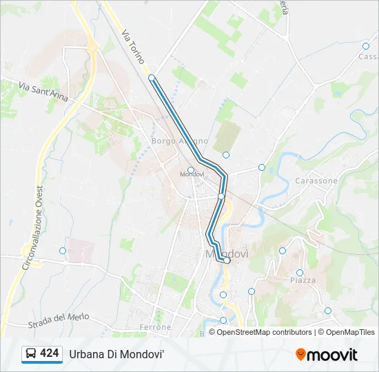 424 Bus Line Map