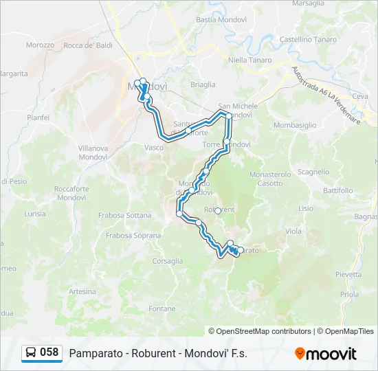058 Bus Line Map