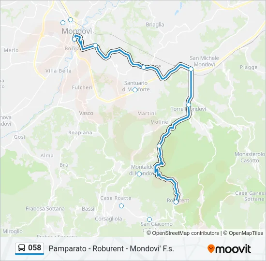 058 Bus Line Map