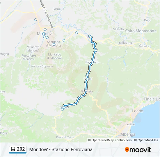 202 Bus Line Map