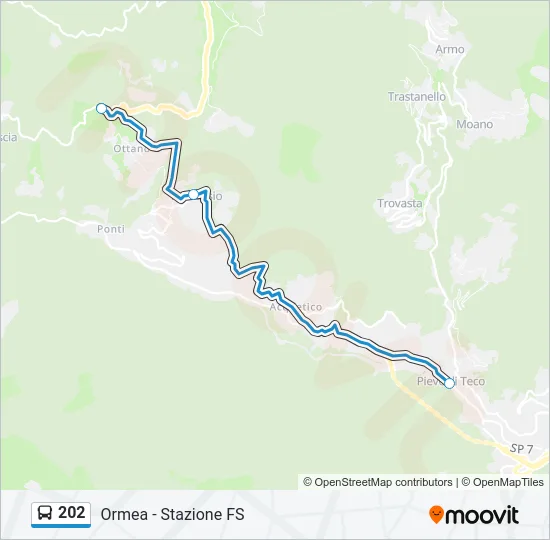 202 Bus Line Map