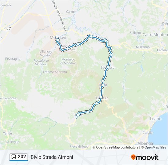 202 Bus Line Map