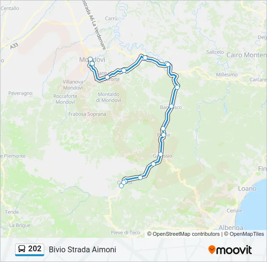 202 Bus Line Map