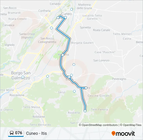 076 Bus Line Map