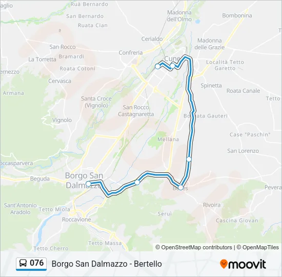 076 Bus Line Map