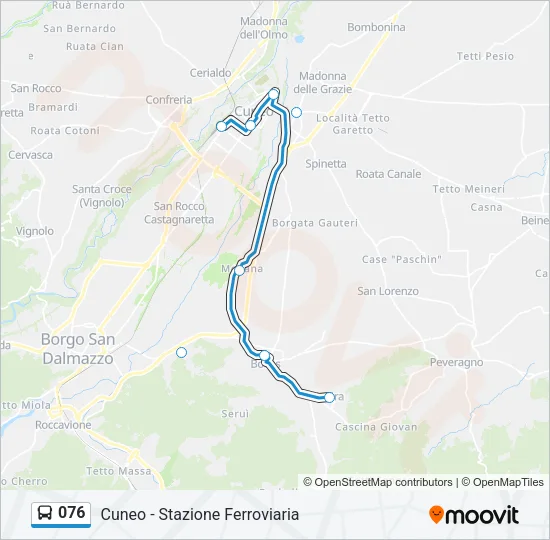 076 Bus Line Map