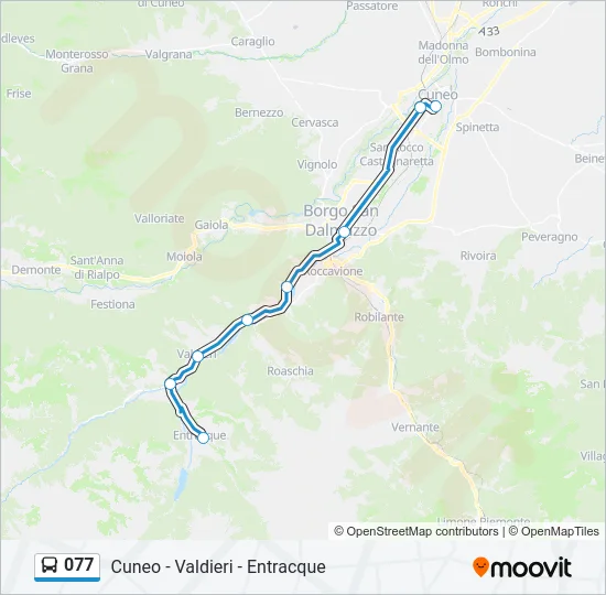 077 Bus Line Map