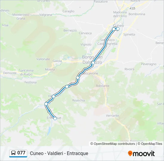 077 Bus Line Map
