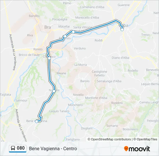 080 Bus Line Map