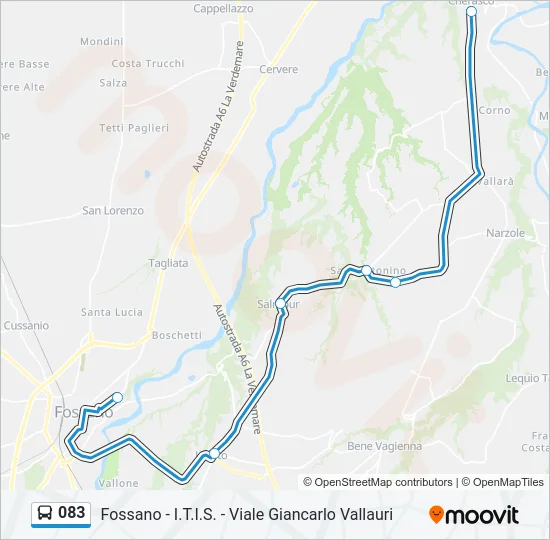 083 Bus Line Map