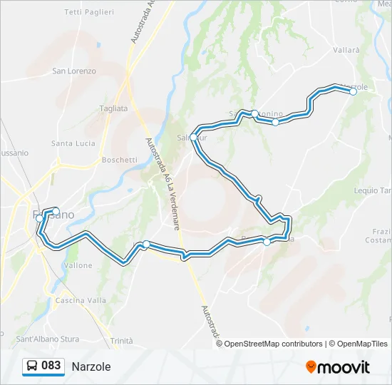 083 Bus Line Map