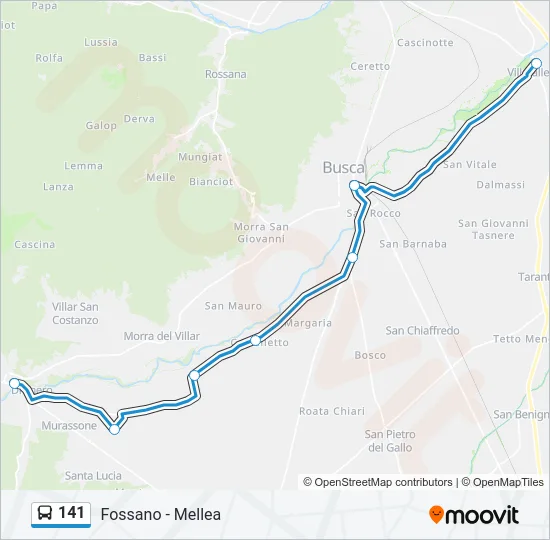 141 Bus Line Map