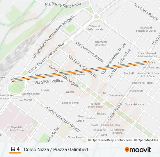 4 Bus Line Map
