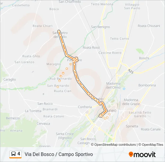 4 Bus Line Map