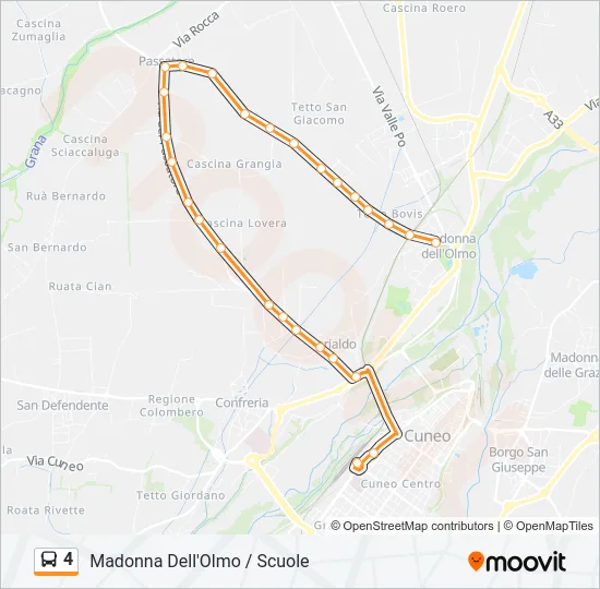 4 Bus Line Map