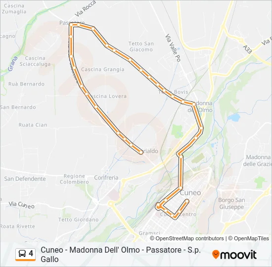 4 Bus Line Map