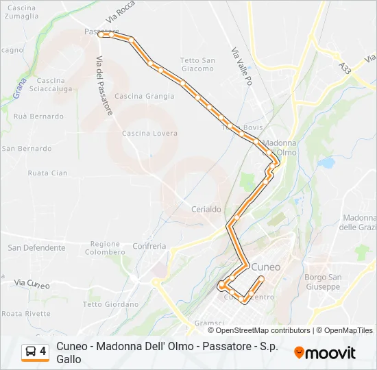 4 Bus Line Map
