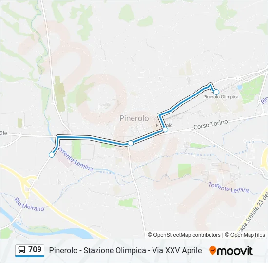 709 Bus Line Map