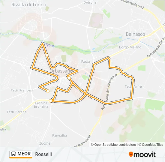 MEOR Bus Line Map