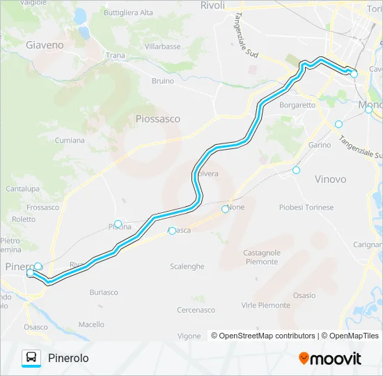 Linea SFM 2 BUS: orari, fermate e mappe - Pinerolo (Aggiornato)