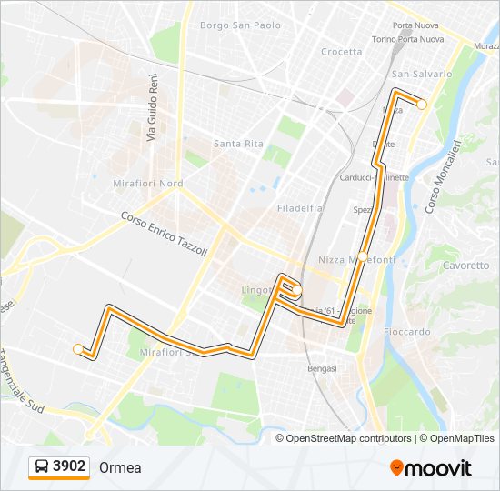 3902 bus Line Map