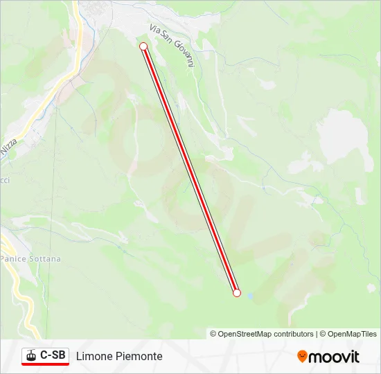C-SB Gondola Line Map
