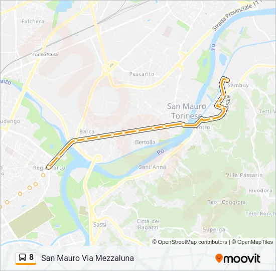 8 Bus Line Map