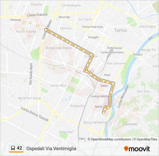 42 Bus Line Map