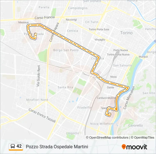 42 Bus Line Map