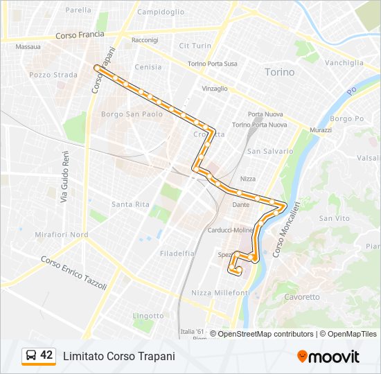 42 bus Line Map