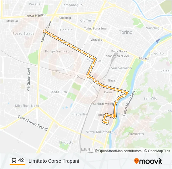 42 Bus Line Map