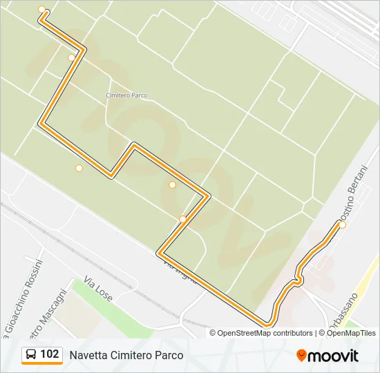 102 Bus Line Map