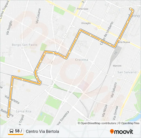 58 / Bus Line Map