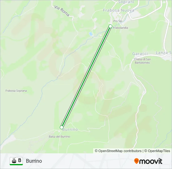 B Gondola Line Map