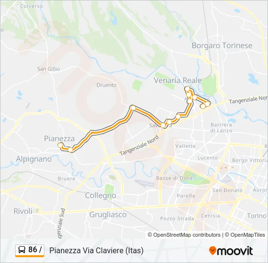 86 / Bus Line Map