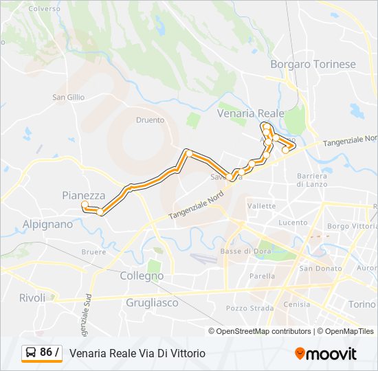 86 / bus Line Map