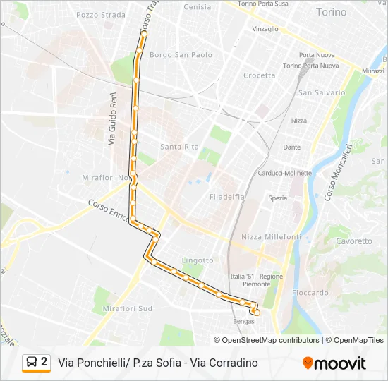 2 Bus Line Map