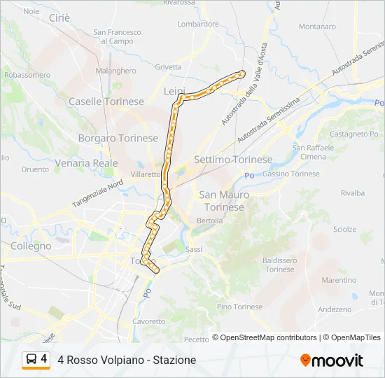 4 Bus Line Map