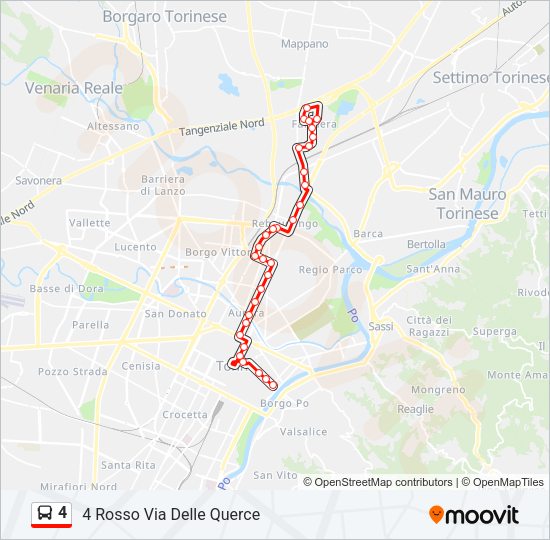 Percorso linea bus 4