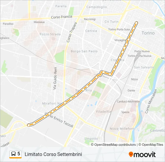 5 Bus Line Map