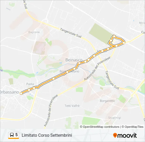 5 Bus Line Map