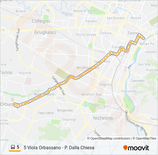 5 Bus Line Map