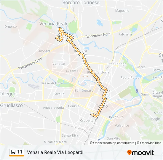 Percorso linea bus 11