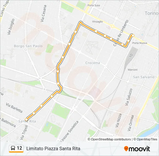 12 Bus Line Map