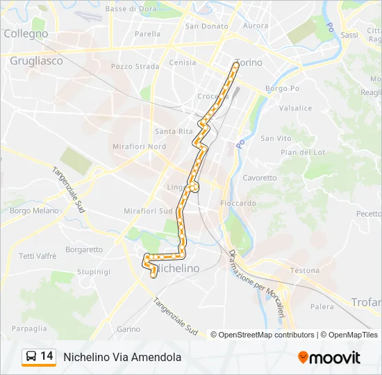 14 Bus Line Map