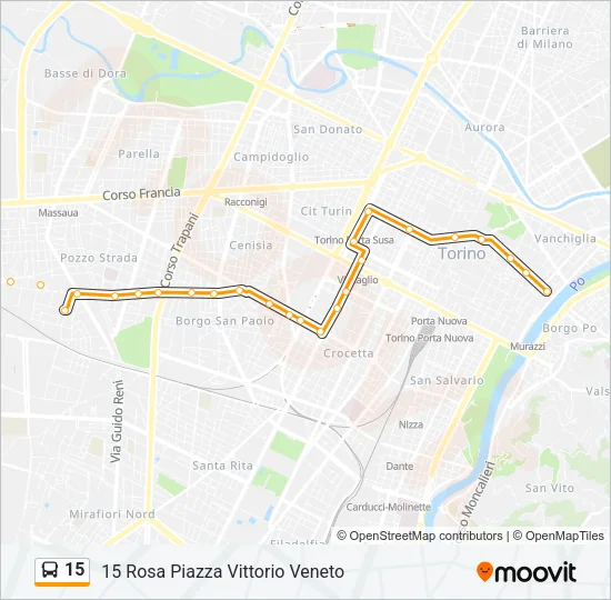15 Bus Line Map