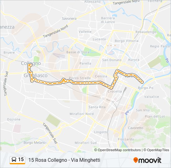 15 Bus Line Map