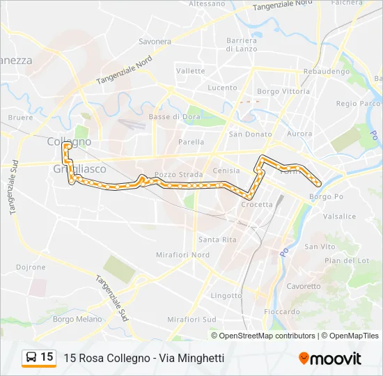 15 Bus Line Map