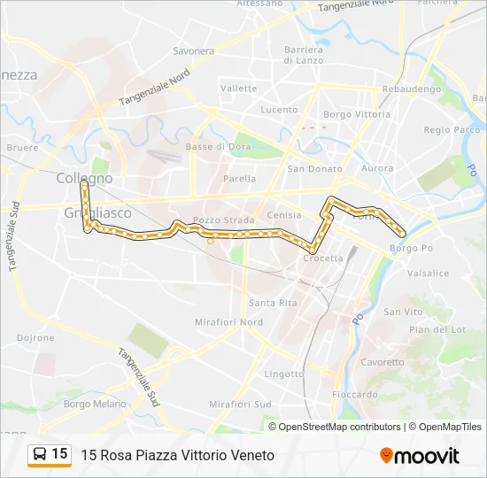 15 Bus Line Map